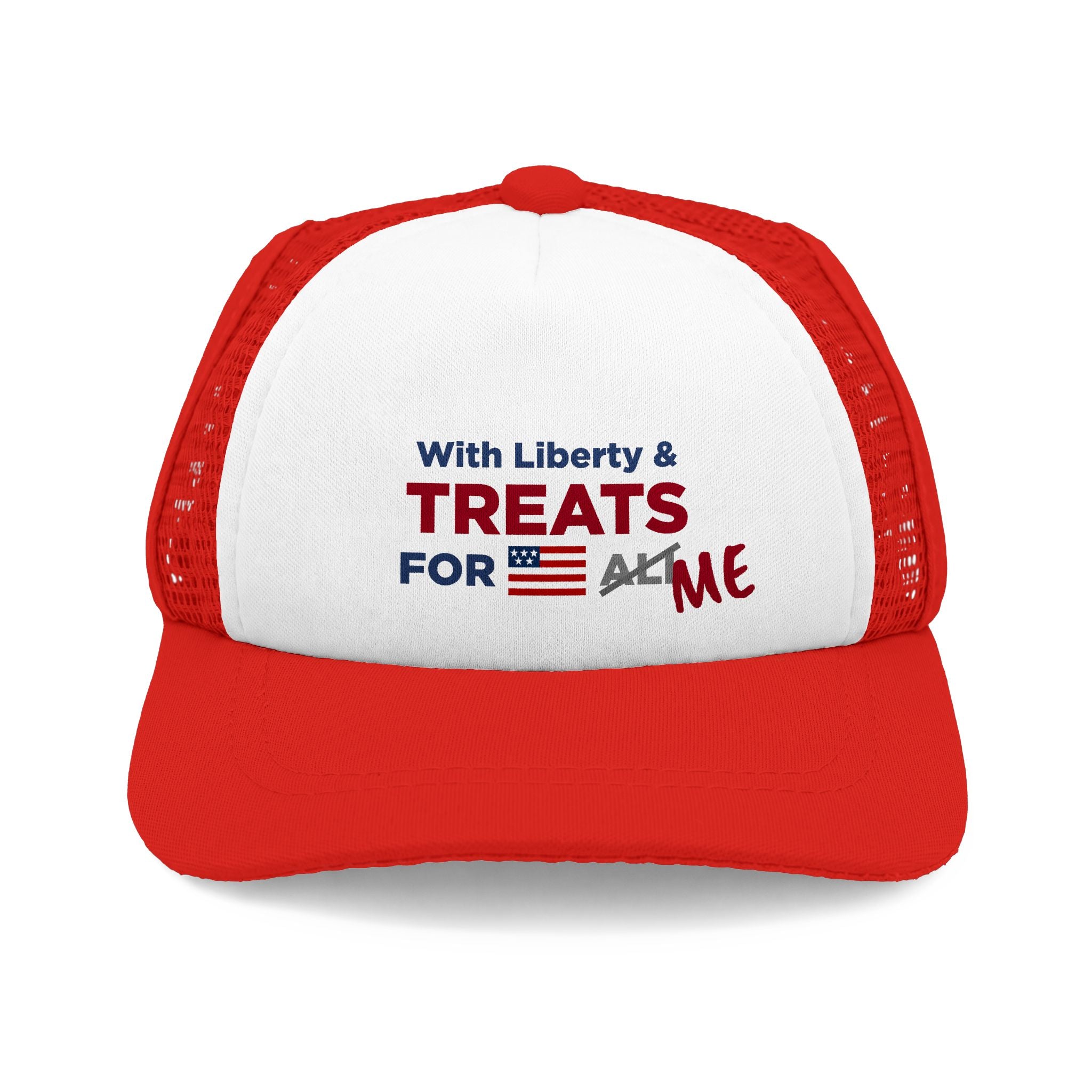 "WITH LIBERTY & TREATS FOR ME" Dog Foam Trucker Hat