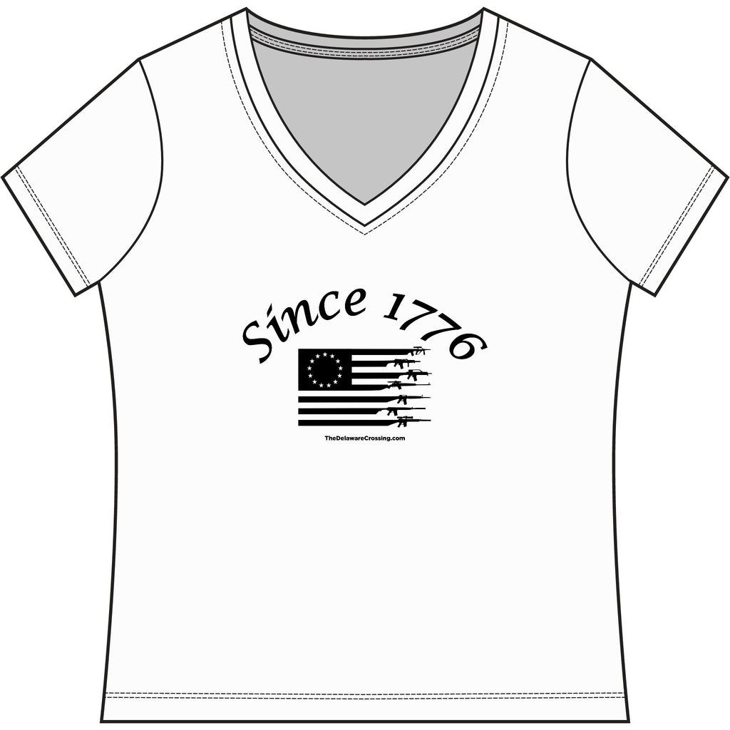 Women’s “Since 1776” Patriotic V‑Neck Tee