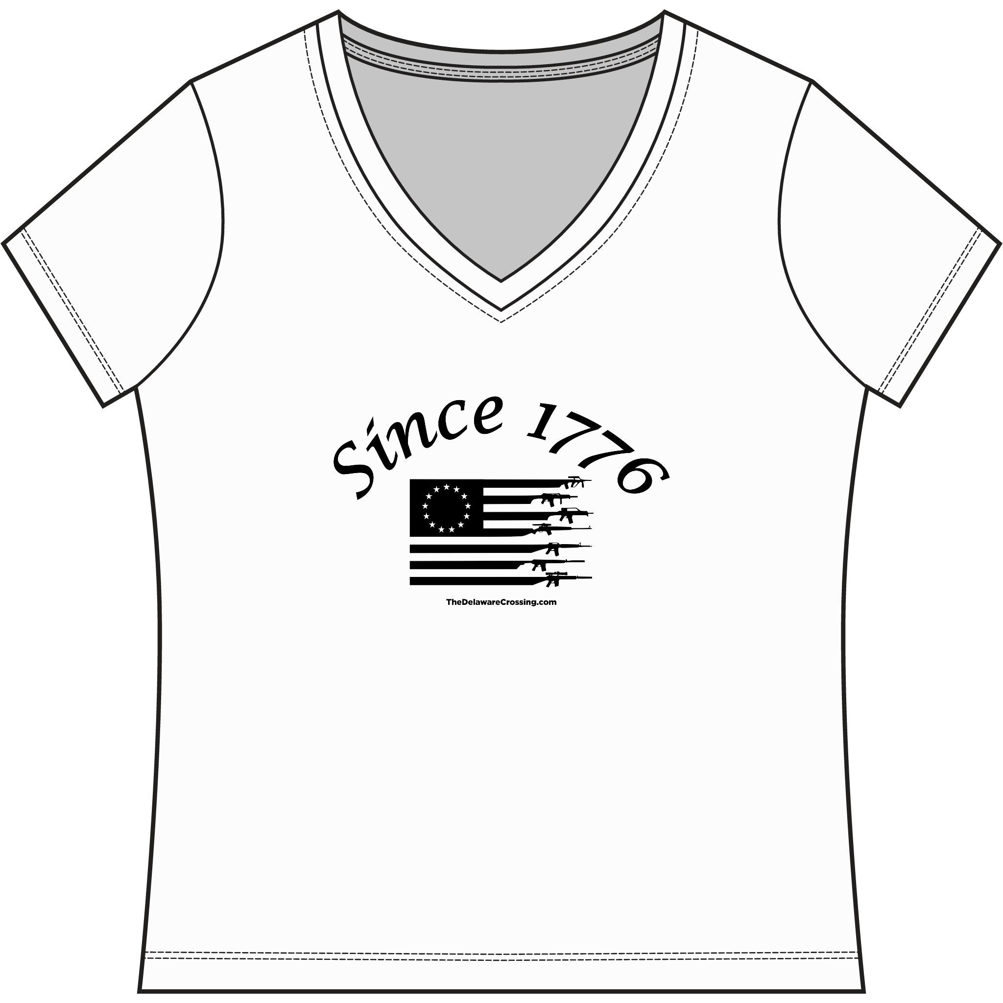 Women’s “Since 1776” Patriotic V‑Neck Tee