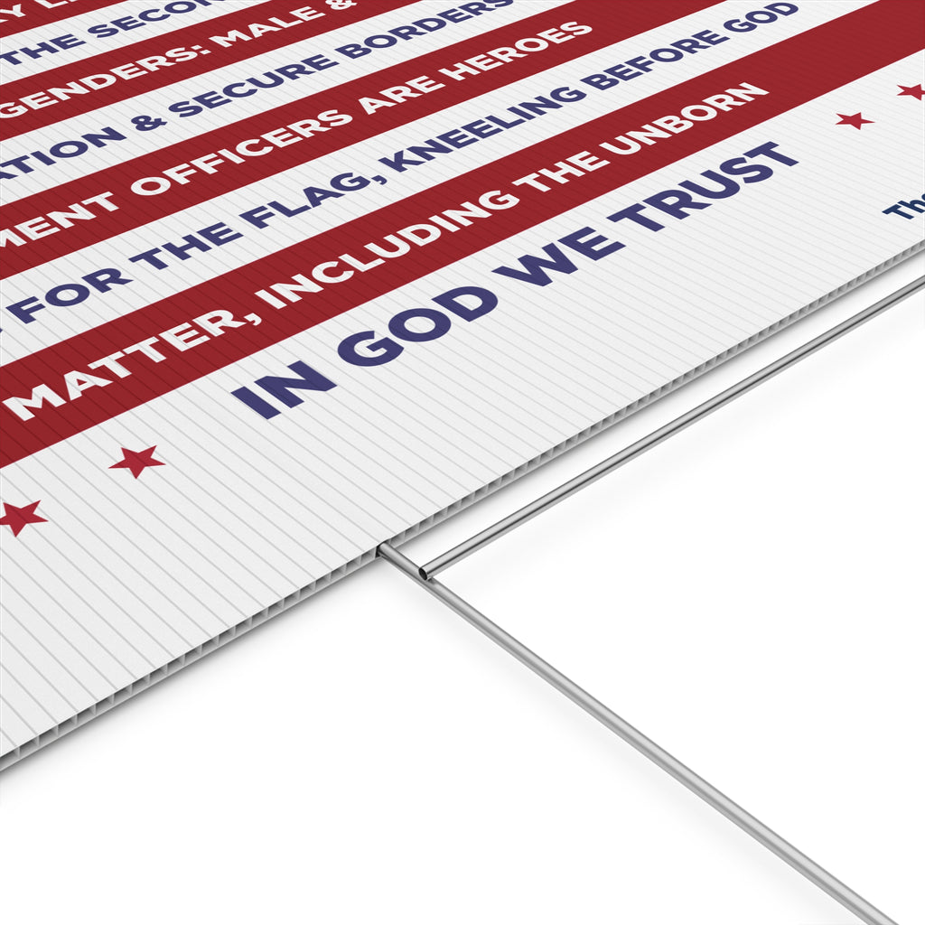 WE BELIEVE Yard Sign