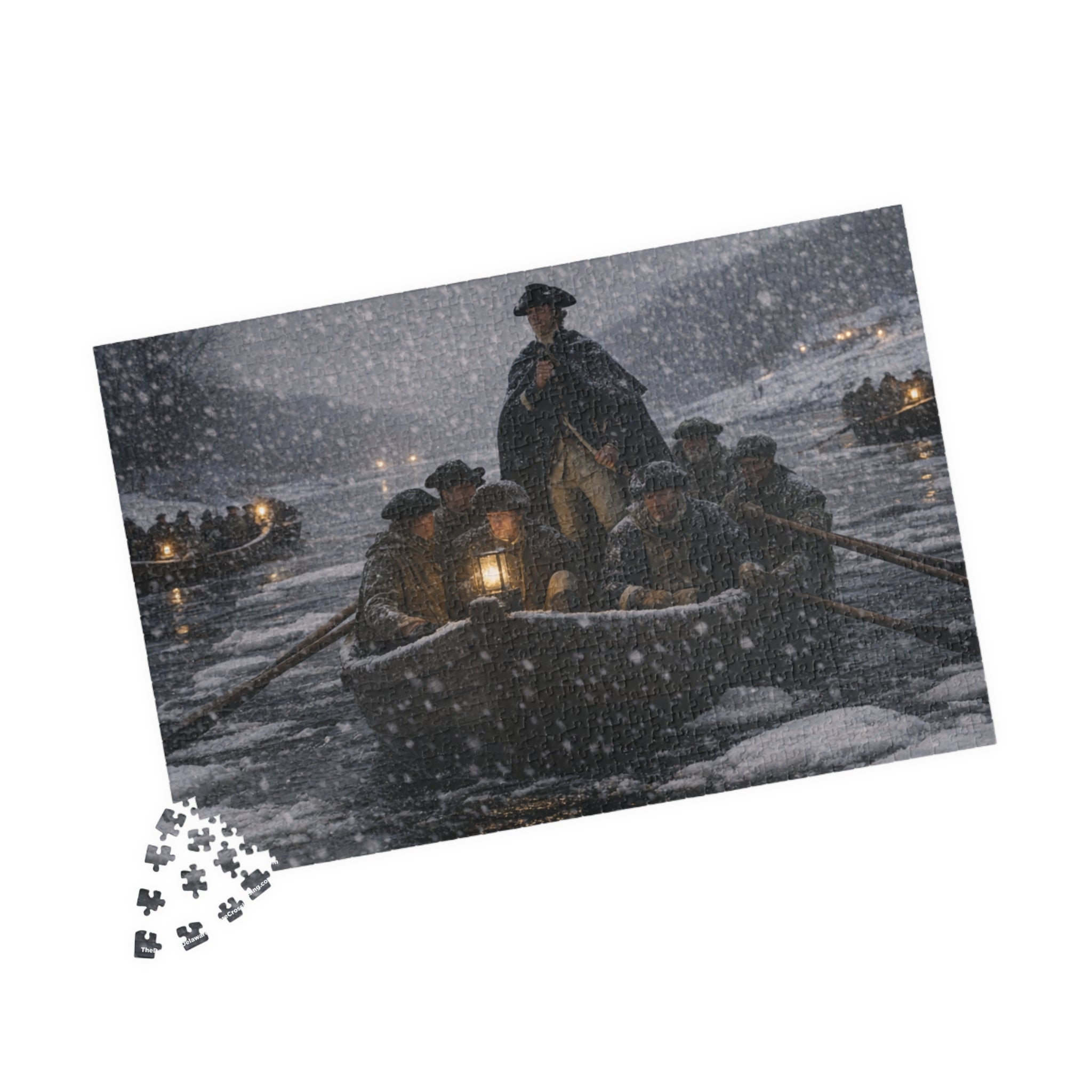 Delaware Crossing Christmas Night 1775 Puzzle (520, 1014-piece)