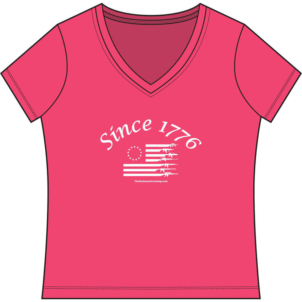 Women’s “Since 1776” Patriotic V‑Neck Tee