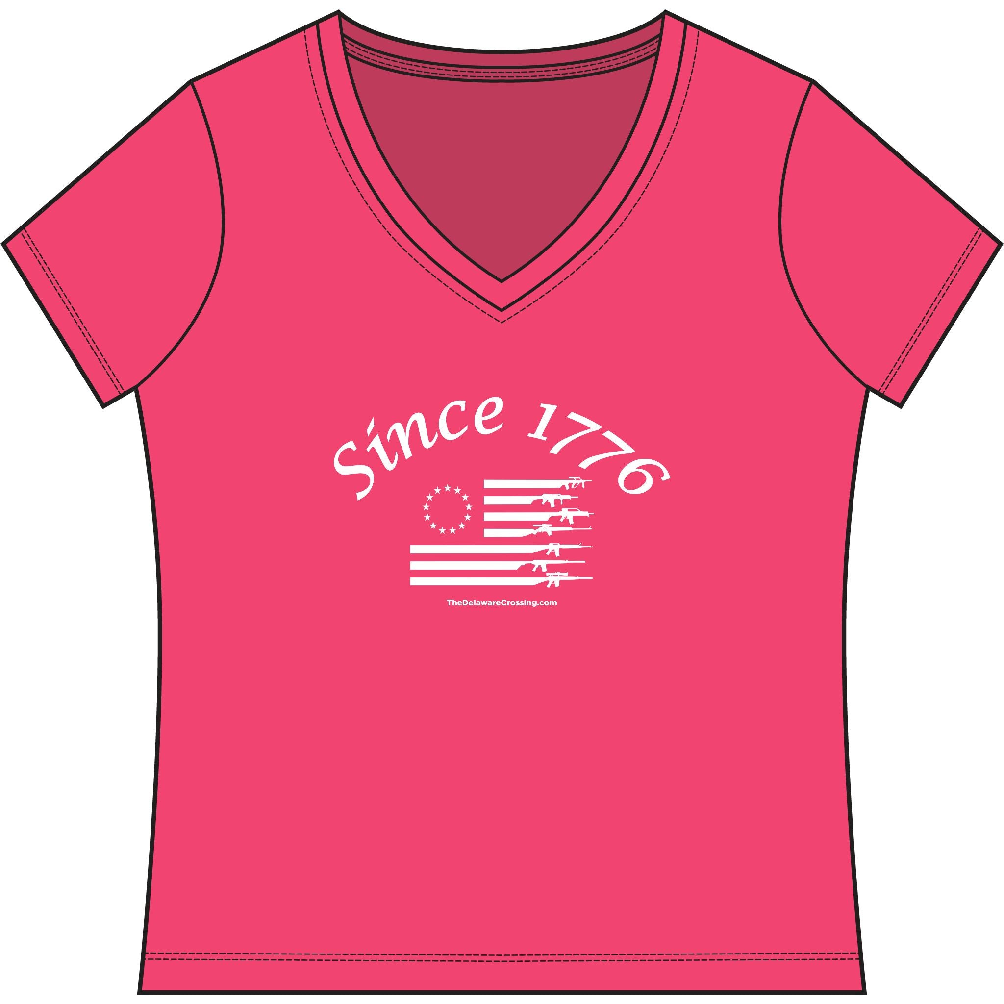 Women’s “Since 1776” Patriotic V‑Neck Tee