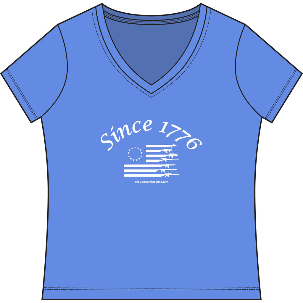 Women’s “Since 1776” Patriotic V‑Neck Tee