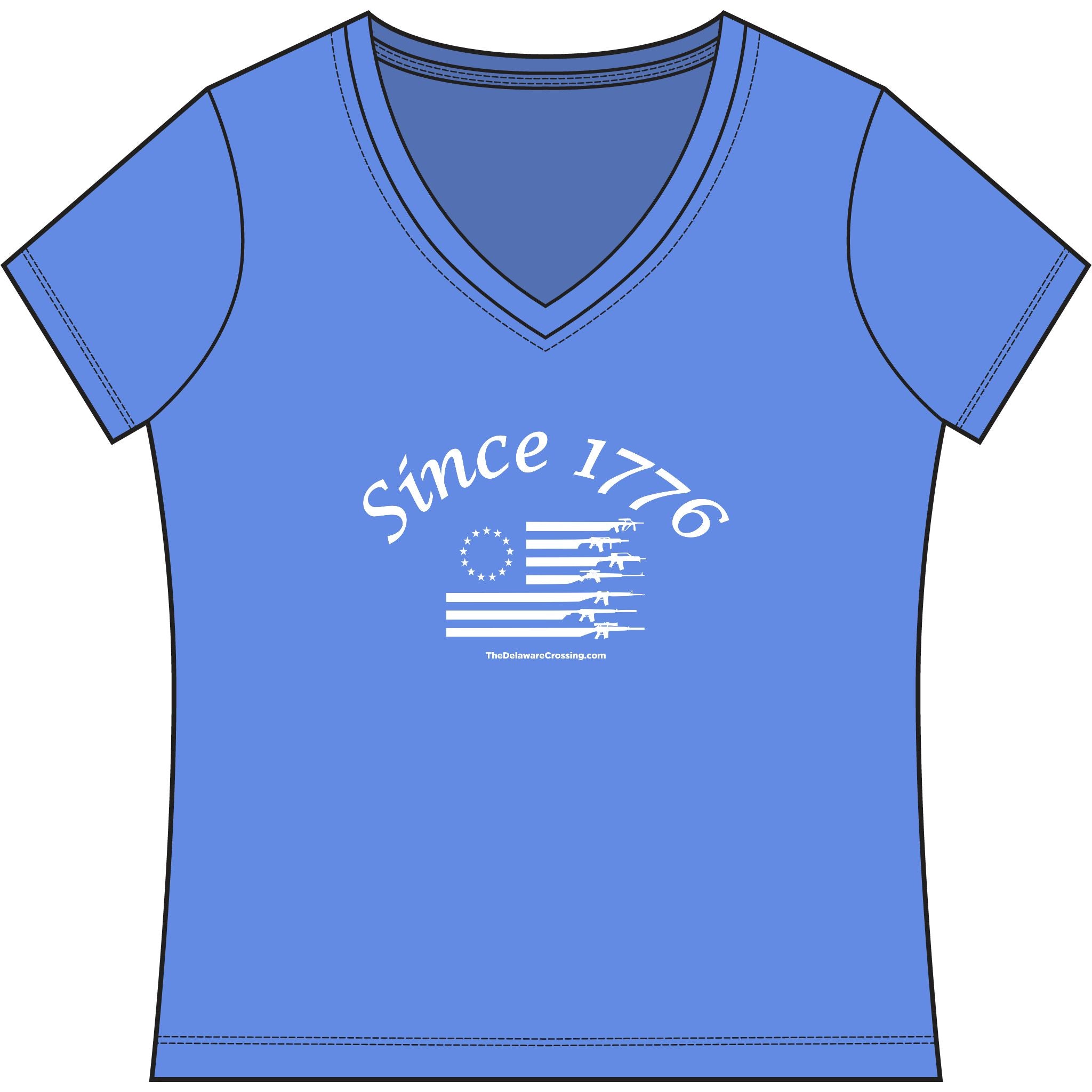 Women’s “Since 1776” Patriotic V‑Neck Tee