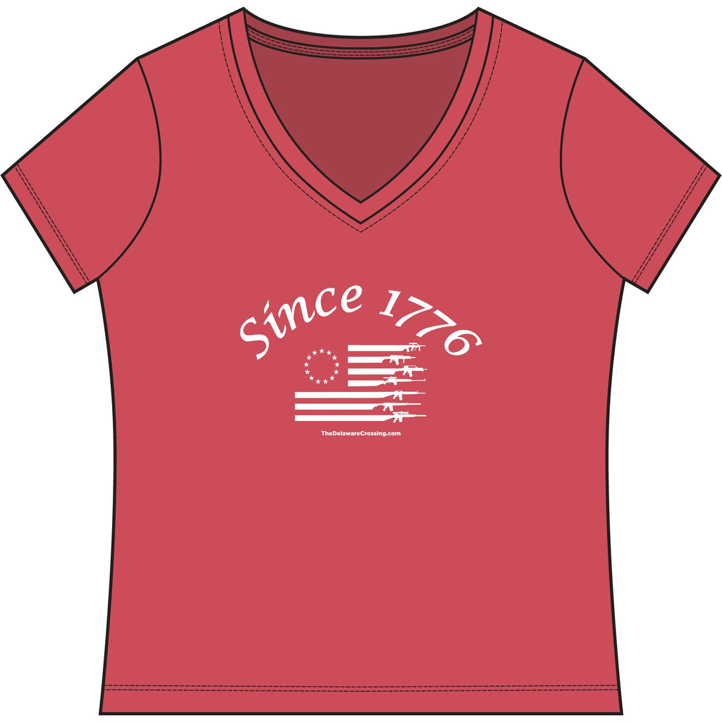 Women’s “Since 1776” Patriotic V‑Neck Tee