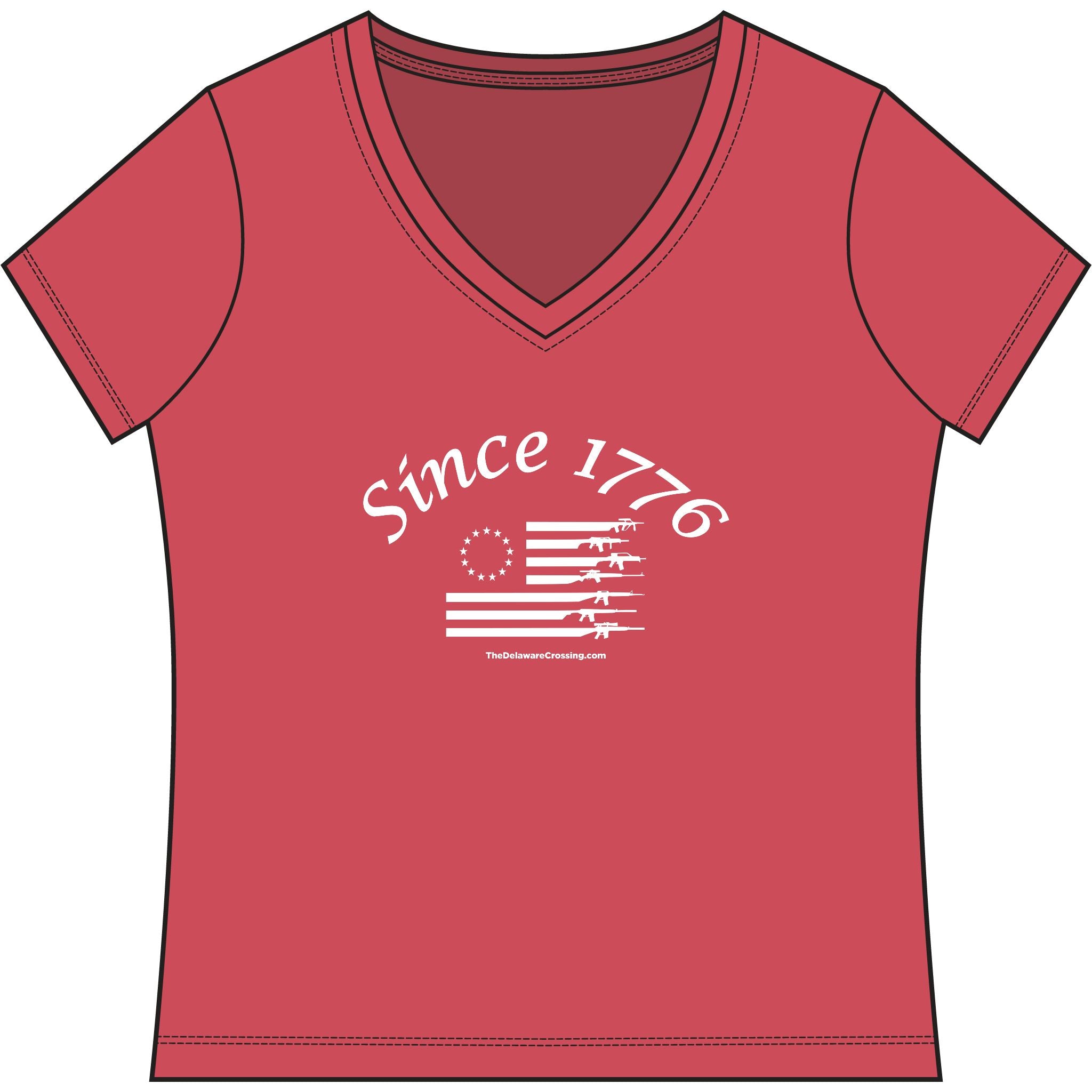 Women’s “Since 1776” Patriotic V‑Neck Tee