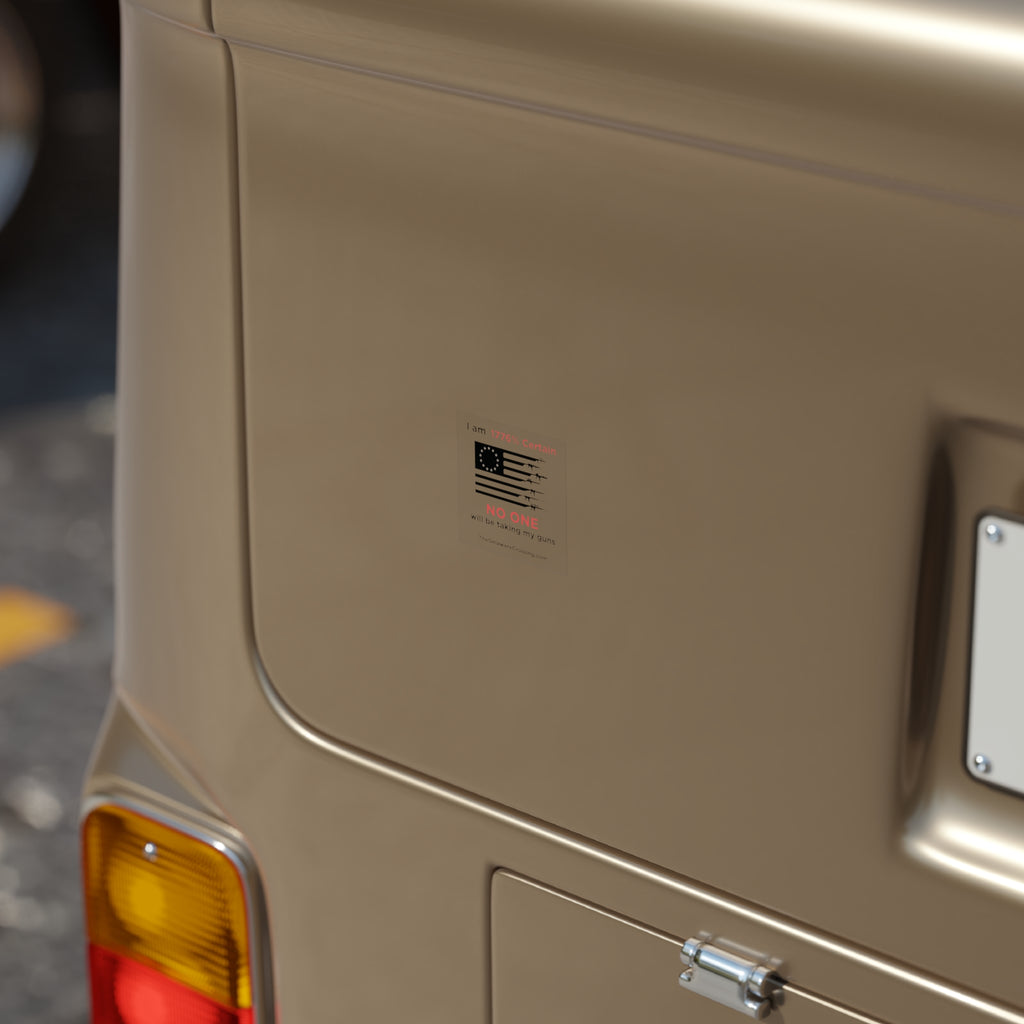 "1776% Certain" Car Window Sticker - Square