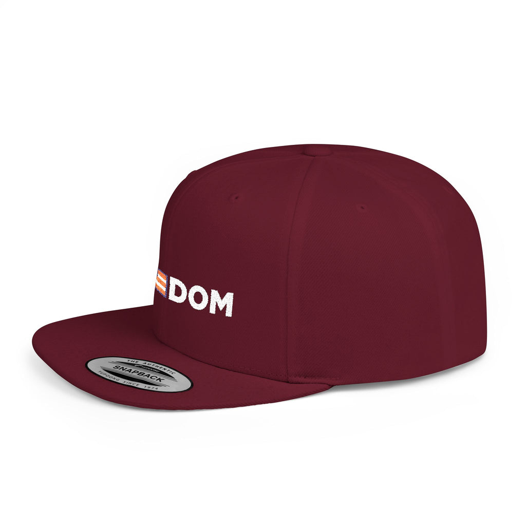 Freedom Embroidered Flat Bill Snapback
