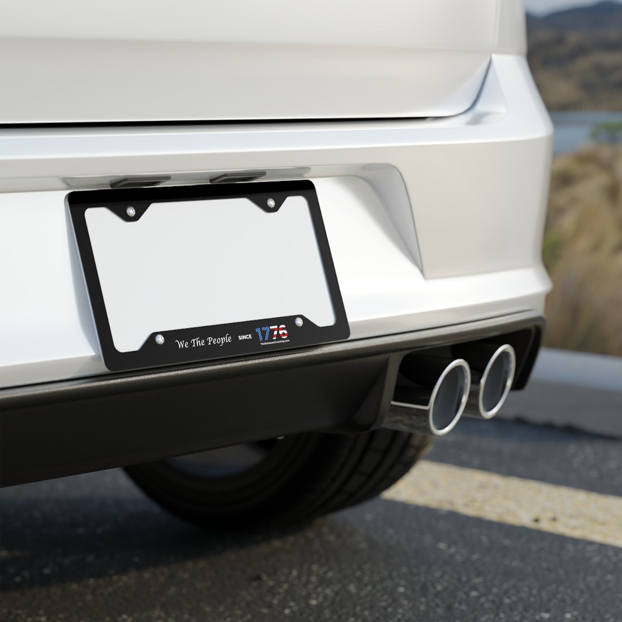 "We The People" Metal License Plate Frame