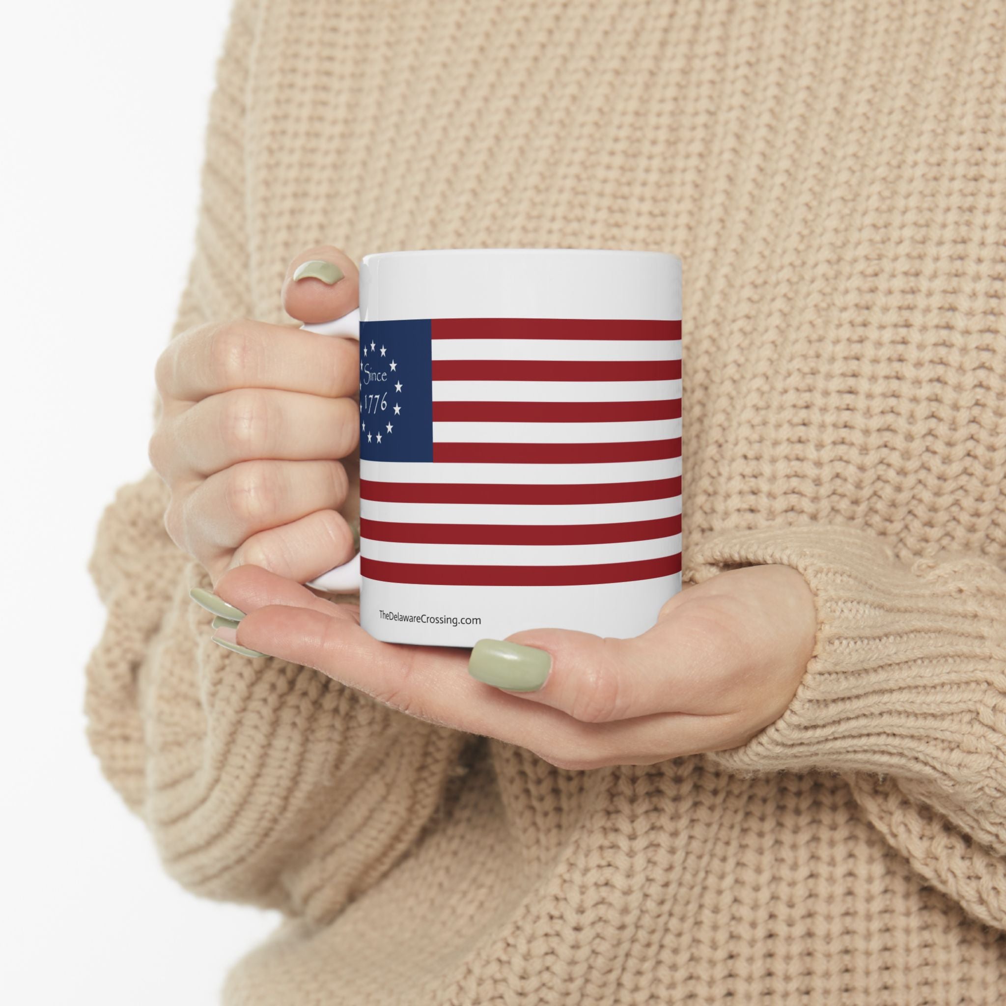 1776 Flag-Wrapped Commemorative Ceramic Mug