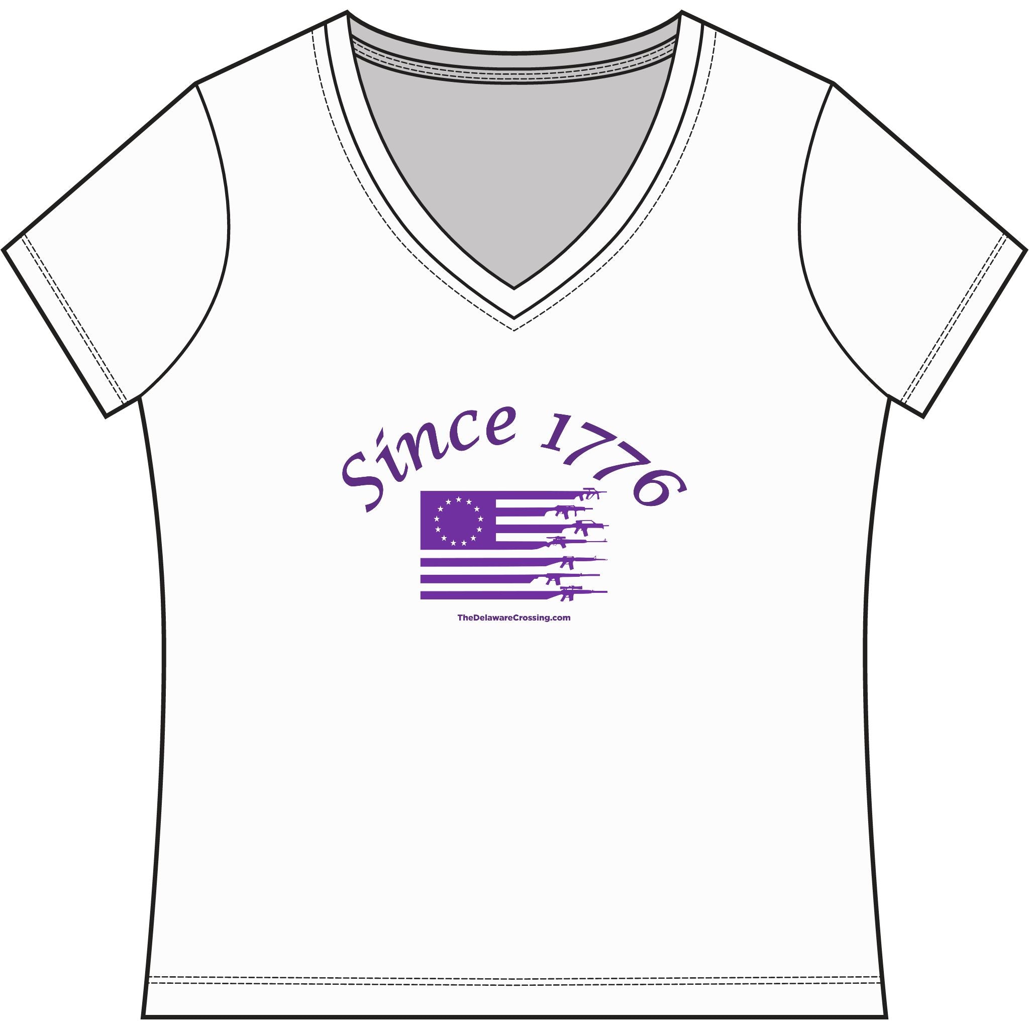 Women’s “Since 1776” Patriotic V‑Neck Tee