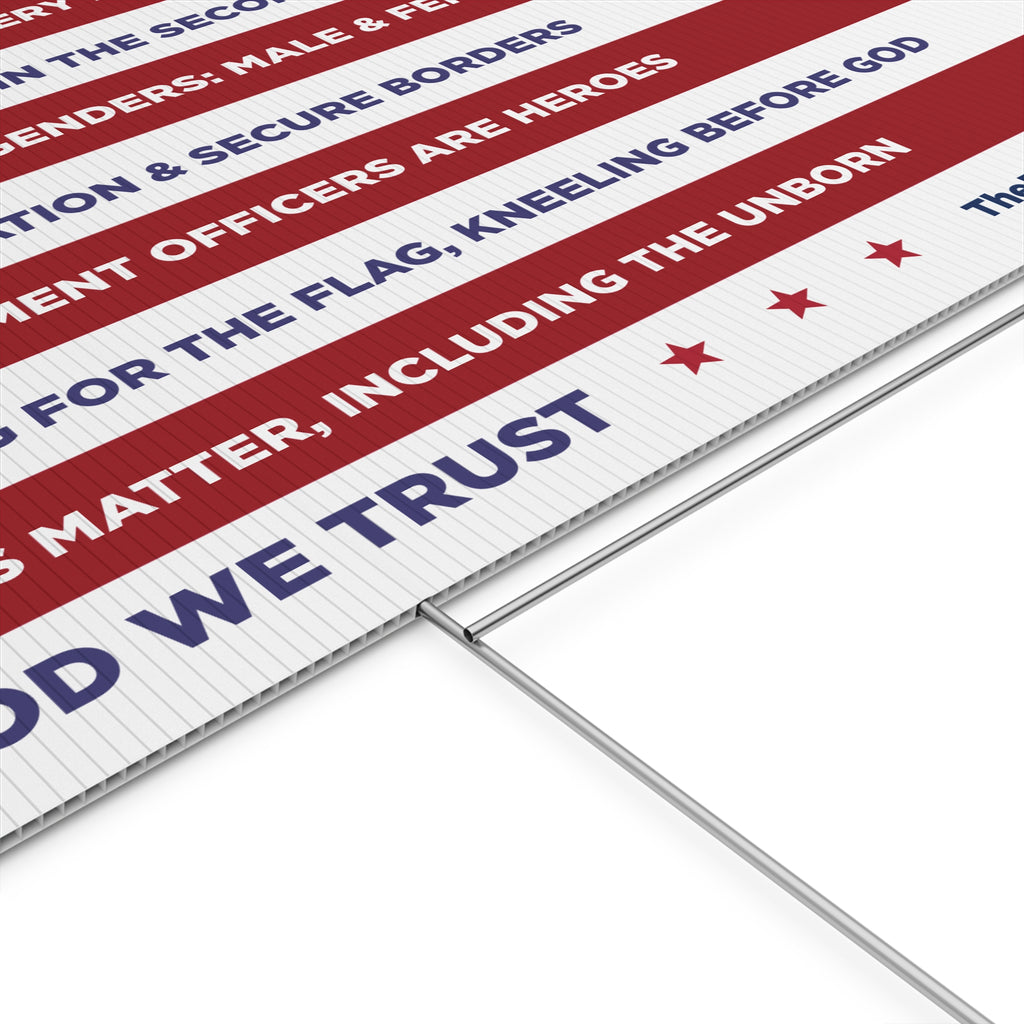 WE BELIEVE Yard Sign