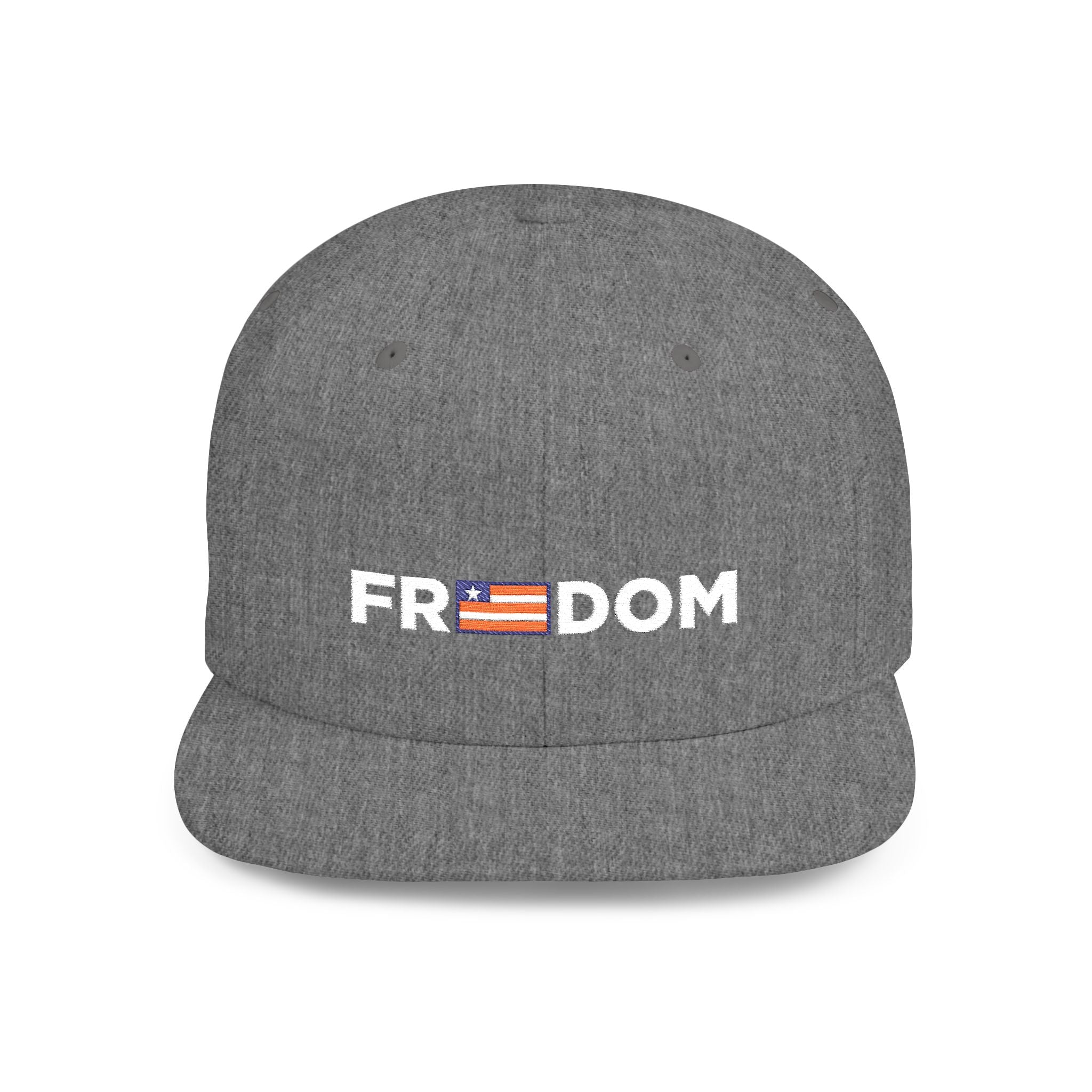 Freedom Embroidered Flat Bill Snapback