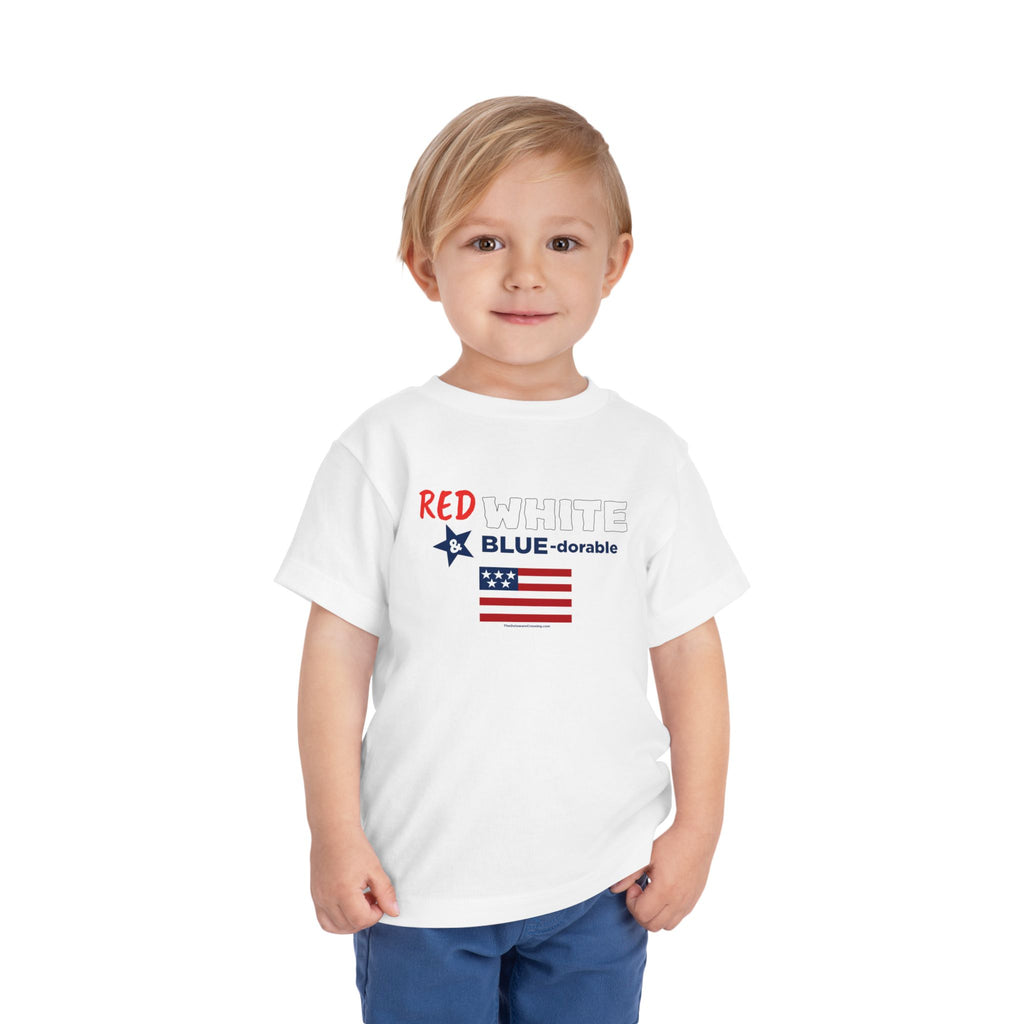 Red, White & Blue-dorable™ Toddler T‑Shirt - Little Patriot Edition