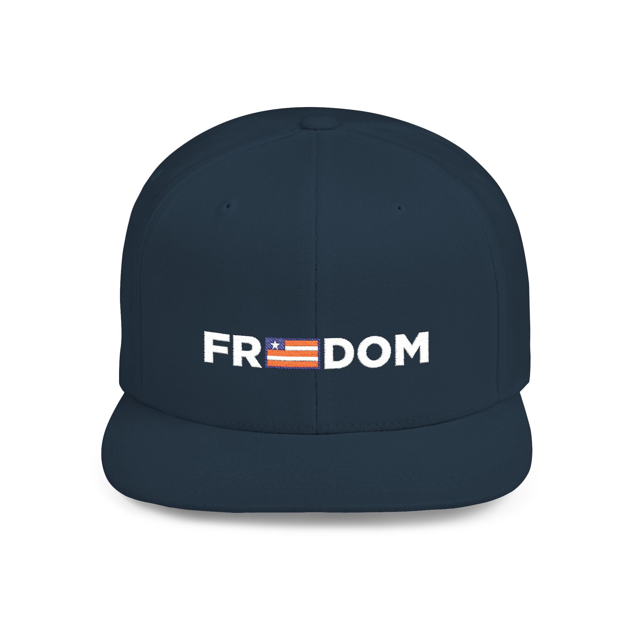 Freedom Embroidered Flat Bill Snapback