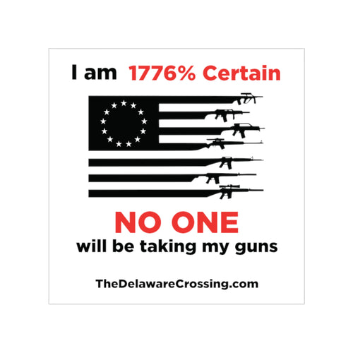 "1776% Certain" Car Window Sticker - Square