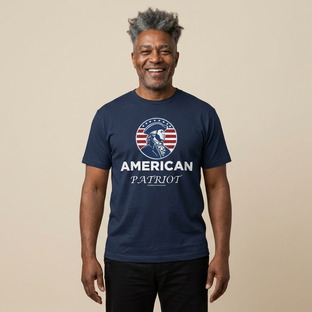 Black American Patriot Tee, Made in US