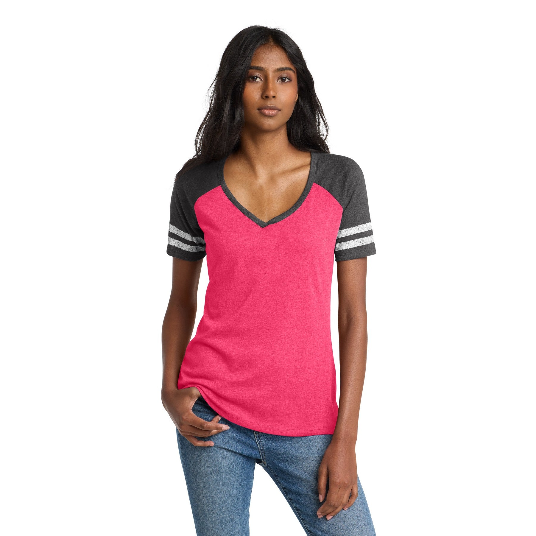 Women's "One Nation Under God" Patriotic V‑Neck Tee