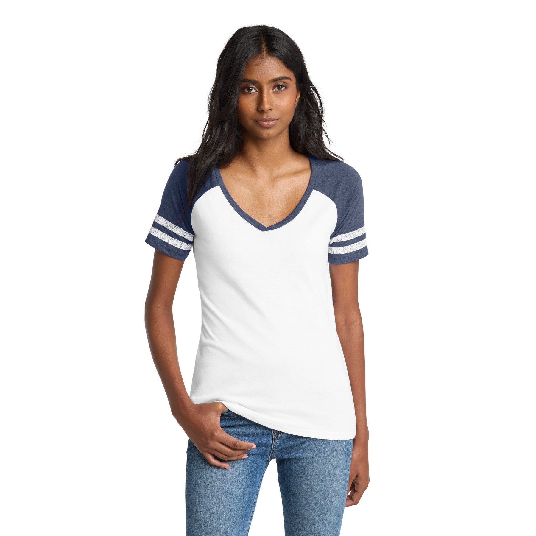 Women's "One Nation Under God" Patriotic V‑Neck Tee