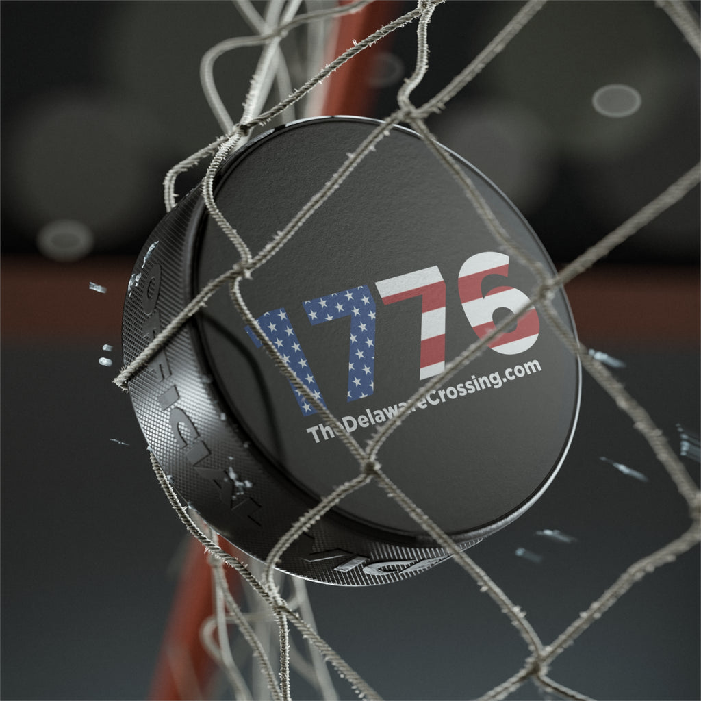 "1776" Patriotic Hockey Puck