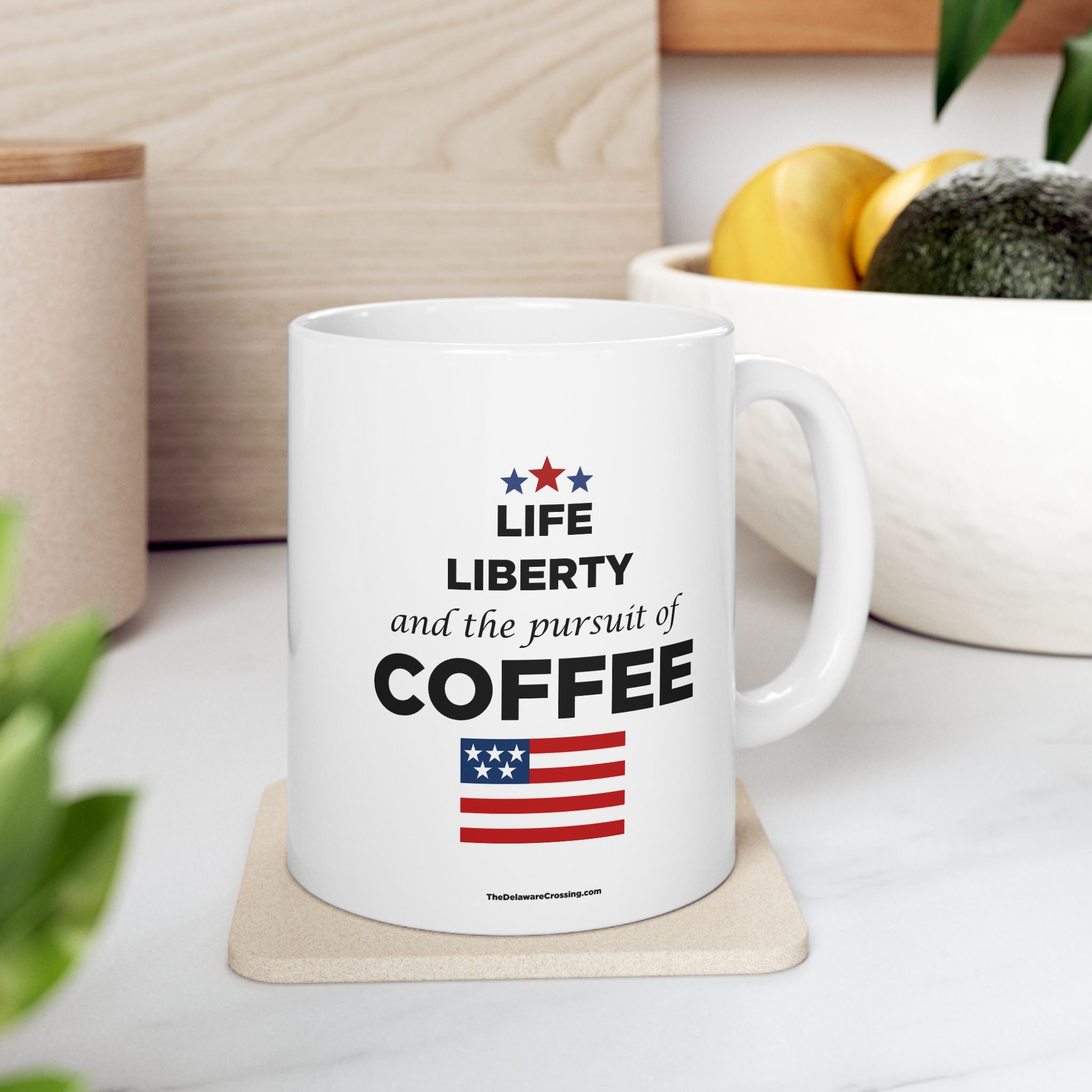 "Life Liberty & Coffee" Ceramic Coffee Mug