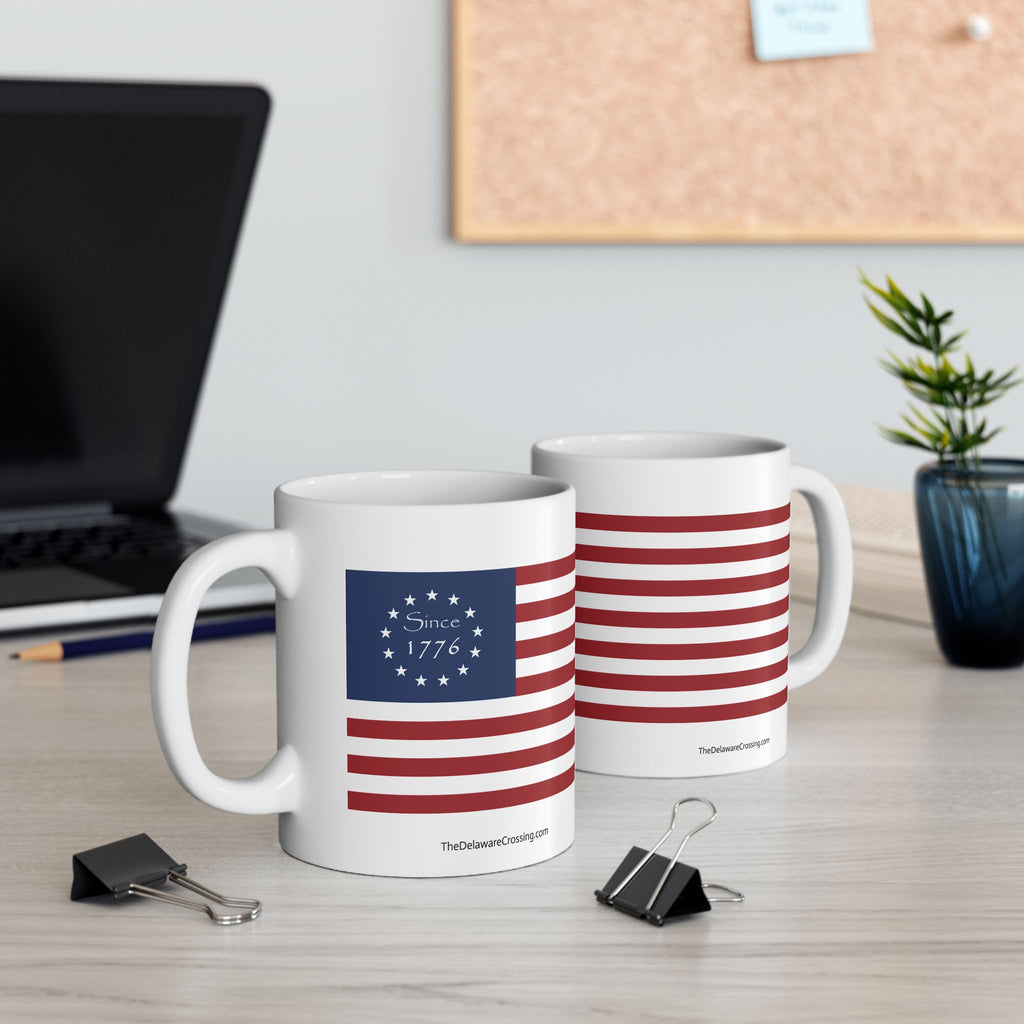1776 Flag-Wrapped Commemorative Ceramic Mug
