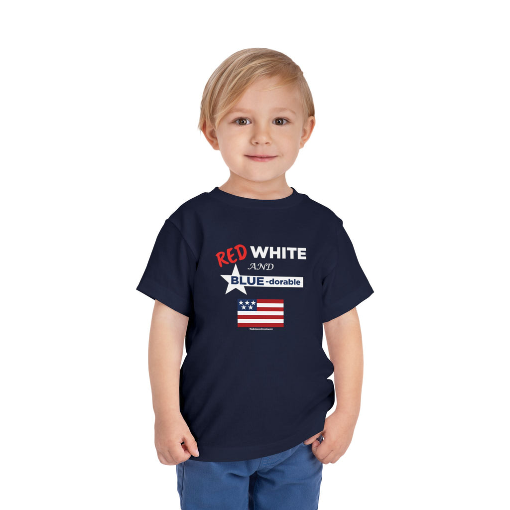 Red, White & Blue-dorable™ Toddler T‑Shirt - Little Patriot Edition