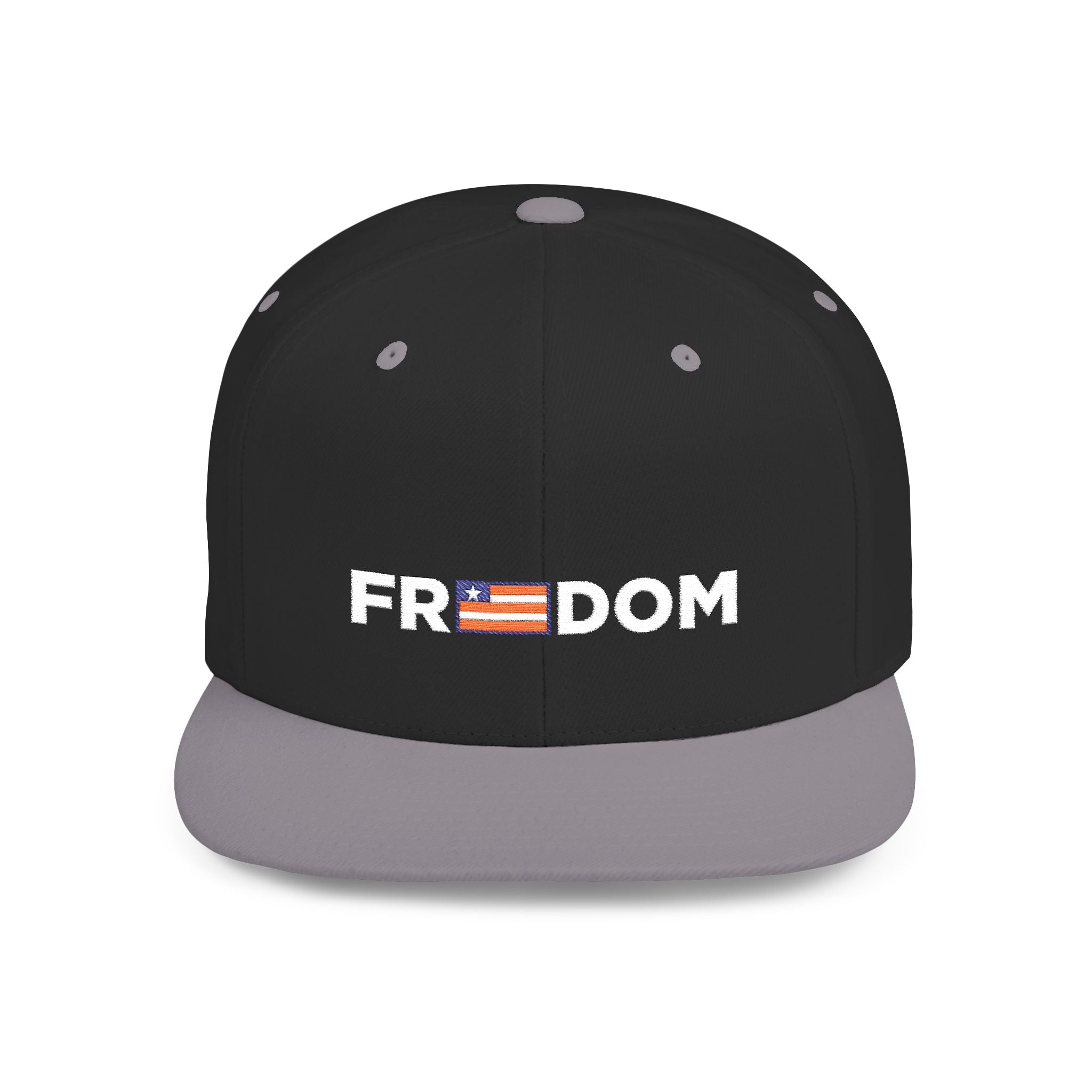 Freedom Embroidered Flat Bill Snapback