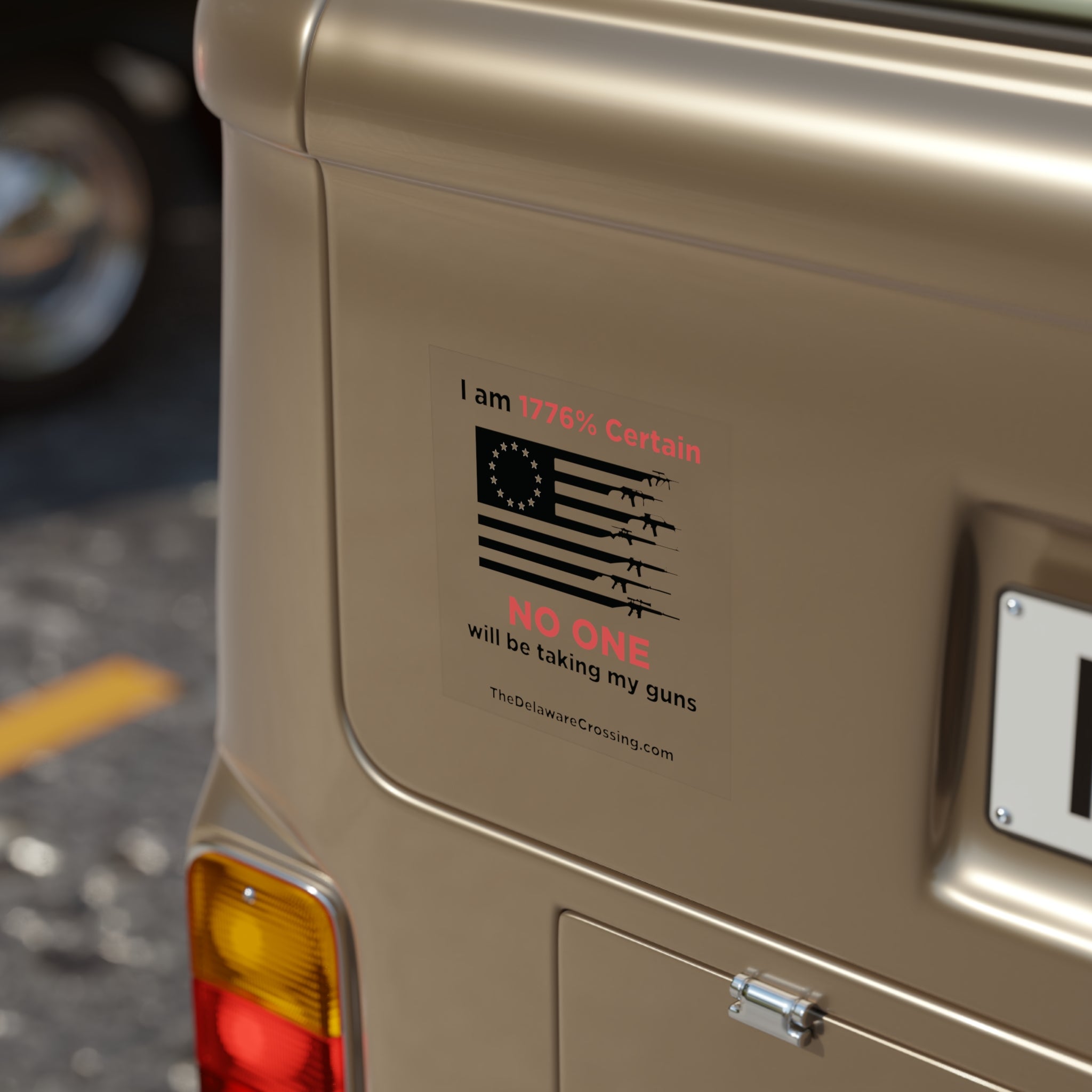 "1776% Certain" Car Window Sticker - Square