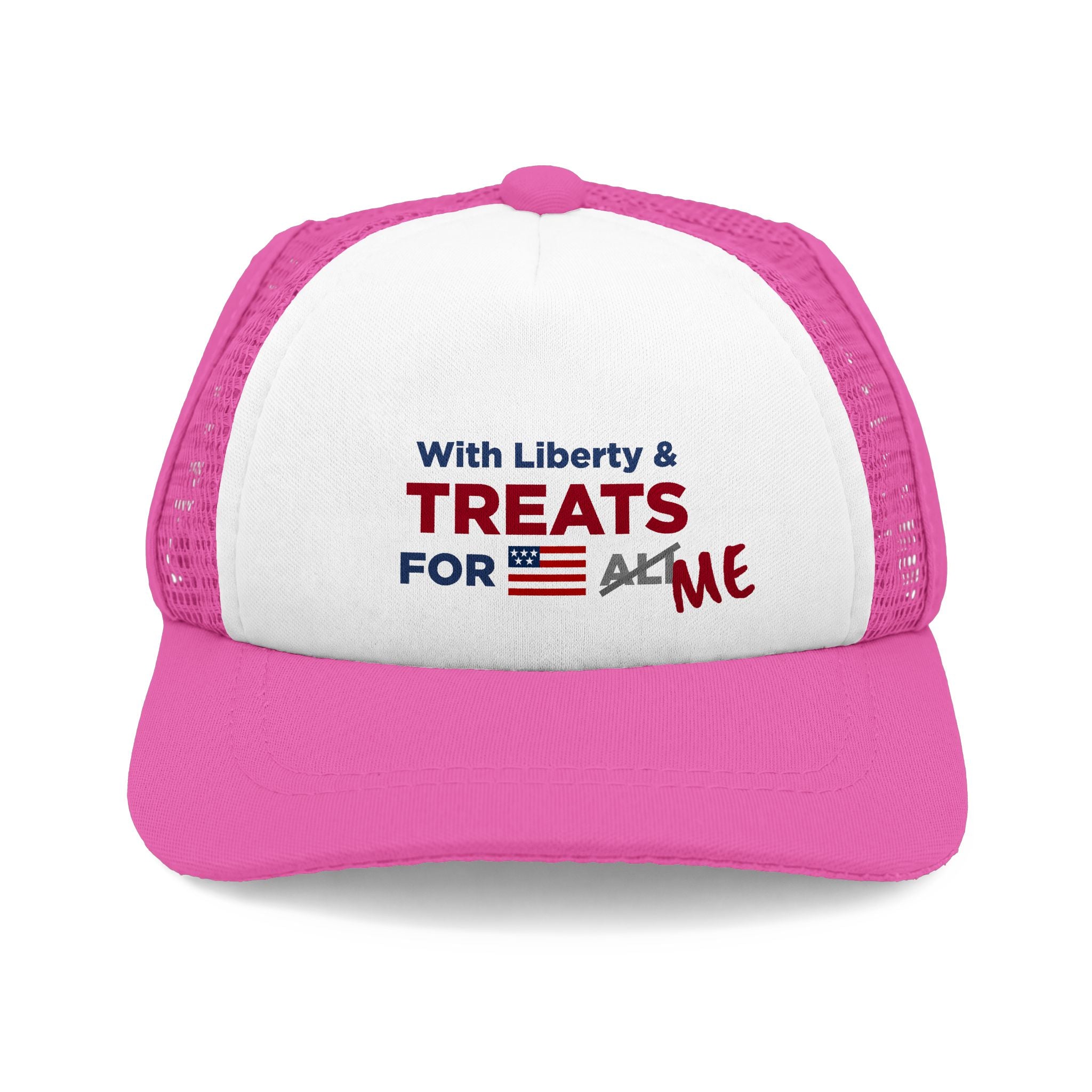 "WITH LIBERTY & TREATS FOR ME" Dog Foam Trucker Hat