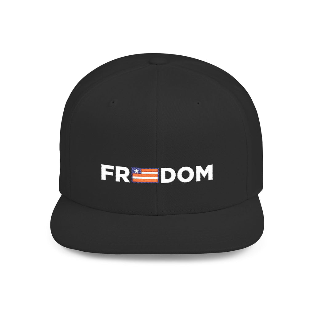 Freedom Embroidered Flat Bill Snapback