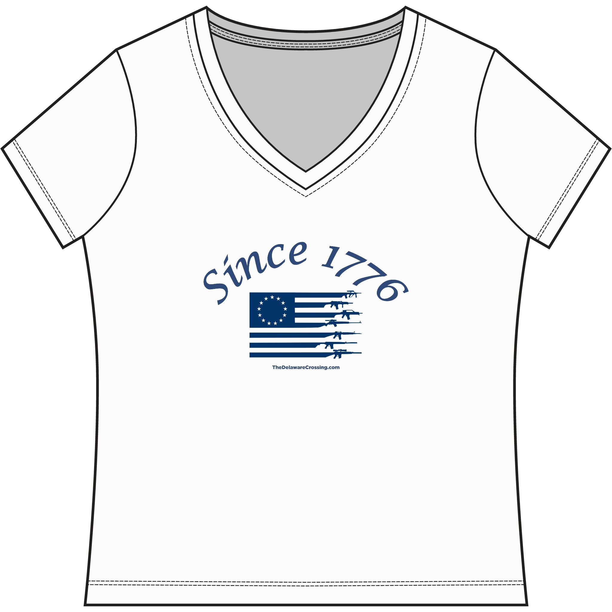 Women’s “Since 1776” Patriotic V‑Neck Tee