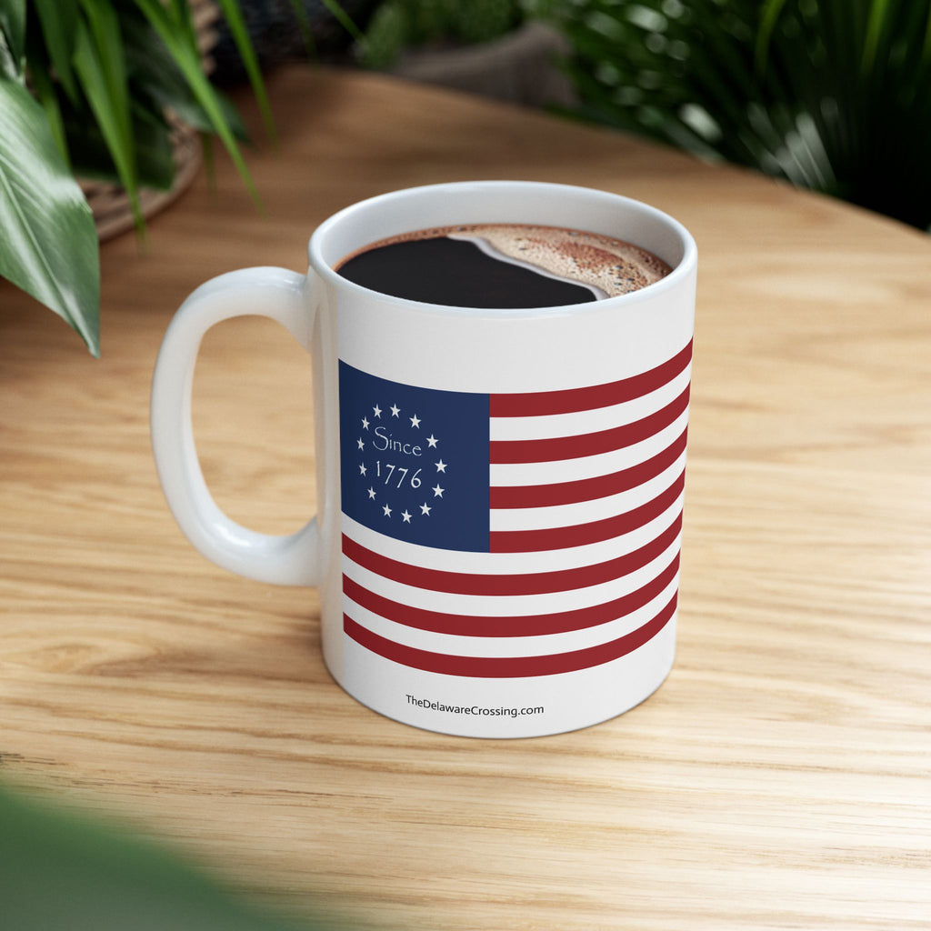1776 Flag-Wrapped Commemorative Ceramic Mug