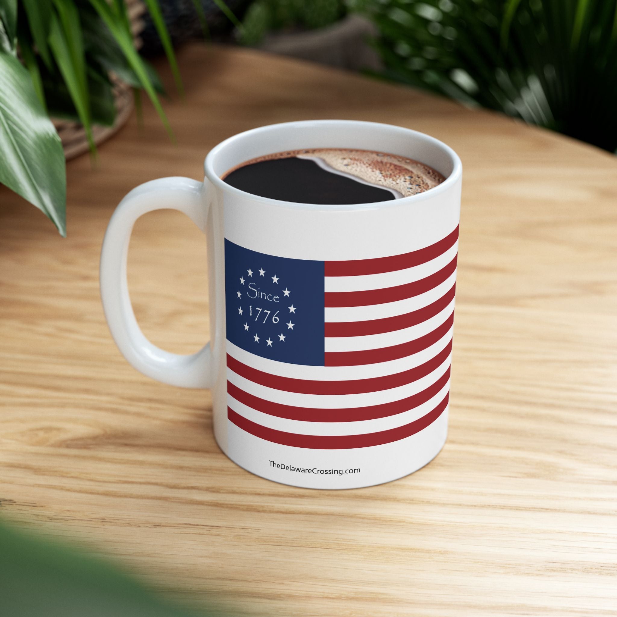 1776 Flag-Wrapped Commemorative Ceramic Mug