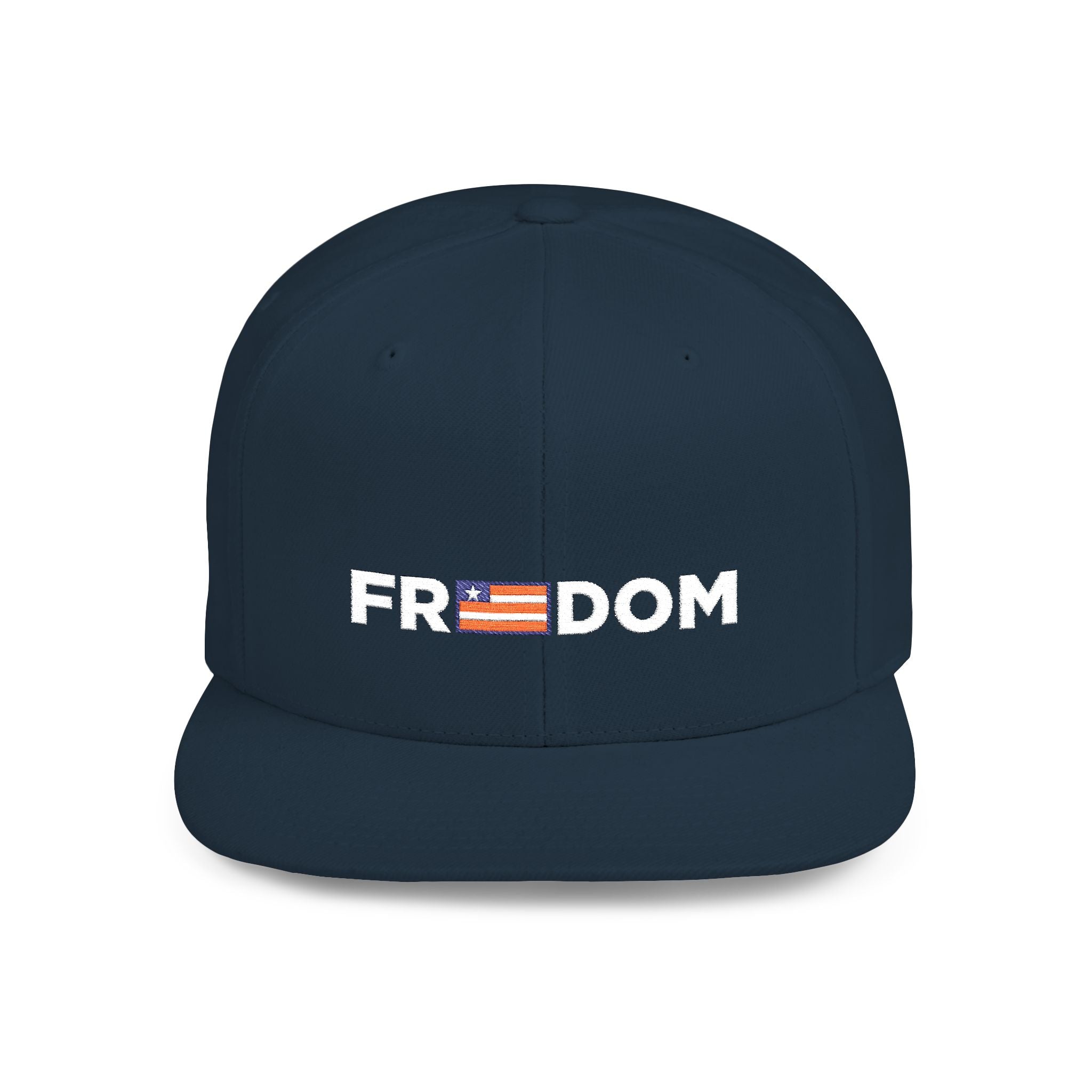 Freedom Embroidered Flat Bill Snapback
